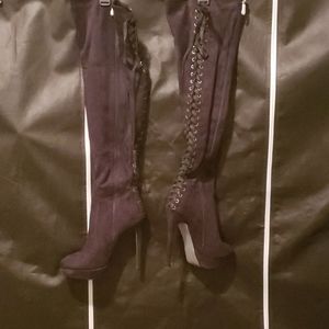 Womens Luichiny Suede Platform Thigh High Boot